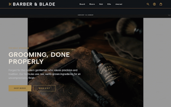 Barber & Blade storefront preview
