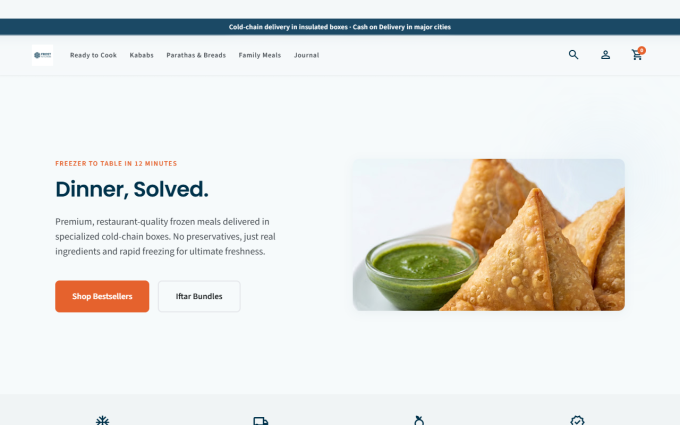 Frost Kitchen storefront preview