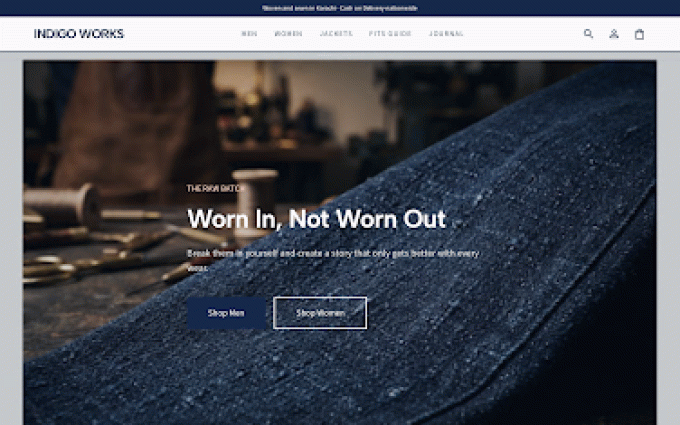 Indigo Works storefront preview