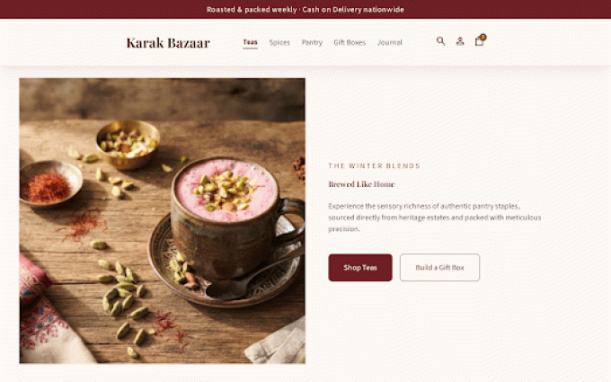 Karak Bazaar storefront preview