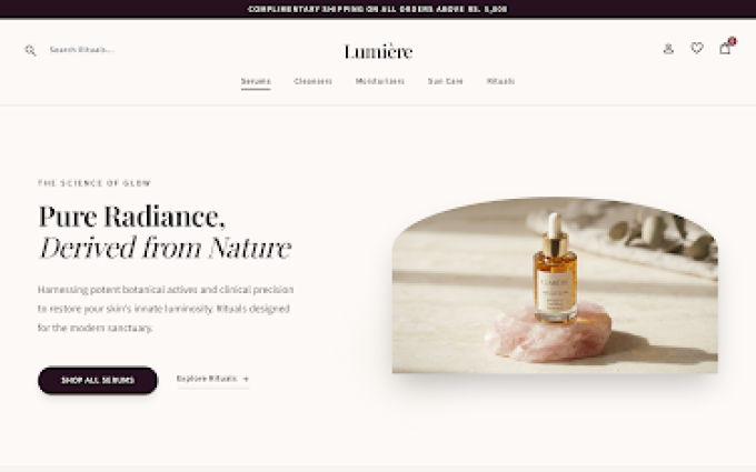 Lumière storefront preview