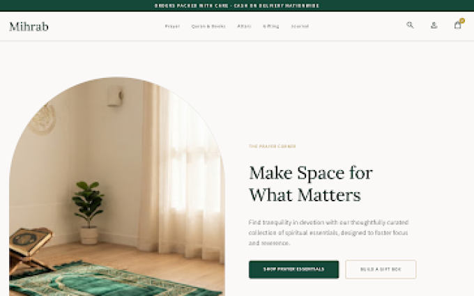 Mihrab storefront preview