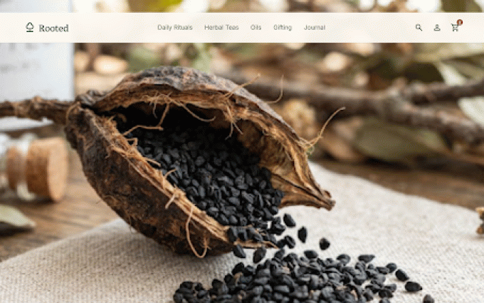 Rooted storefront preview