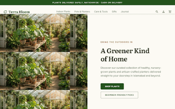 Terra Bloom storefront preview