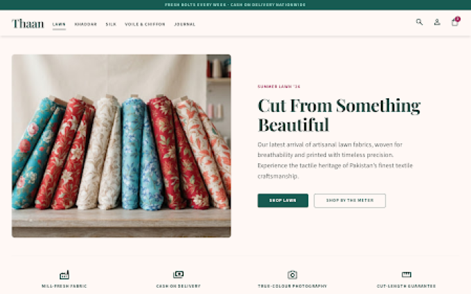 Thaan storefront preview