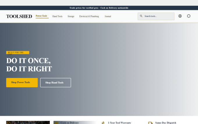 ToolShed storefront preview