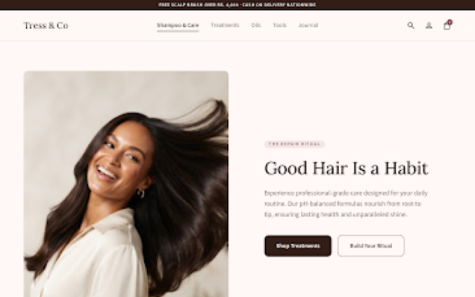 Tress & Co storefront preview